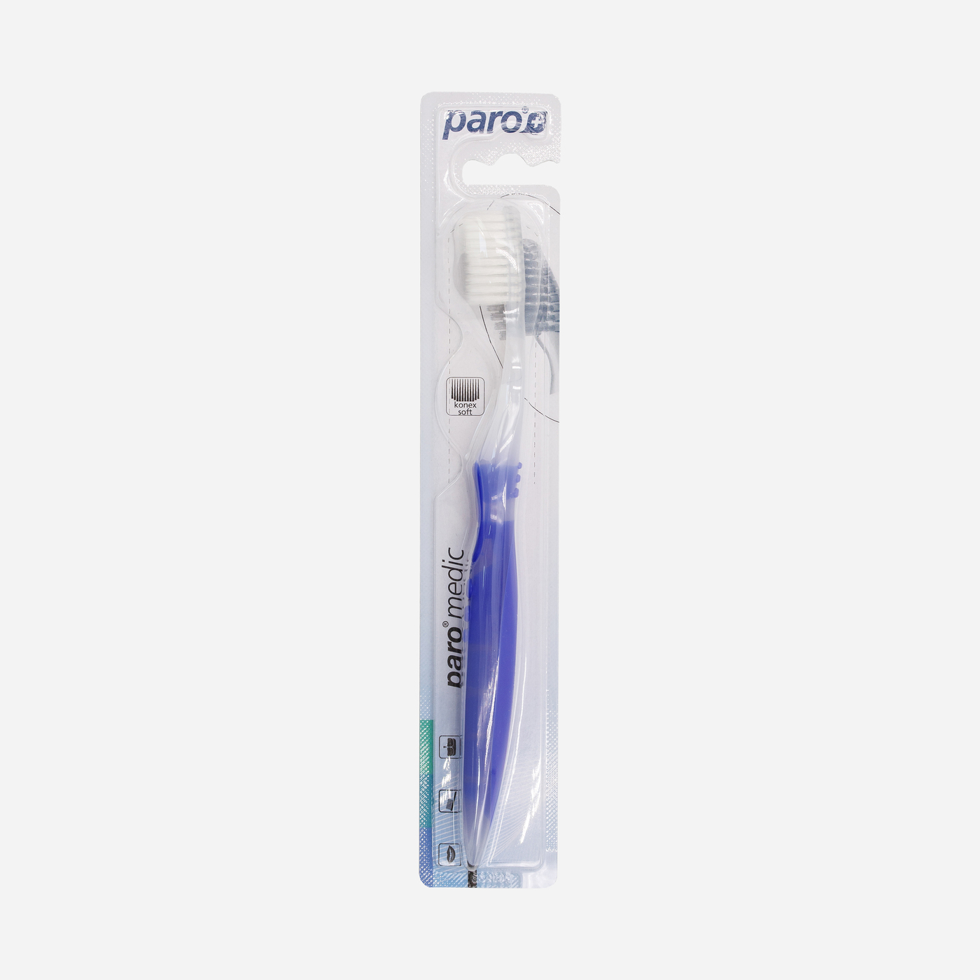 Зубная щетка с коническими щетинками, синяя - 1